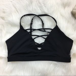 Forever 21 Black Strappy Sports Bra